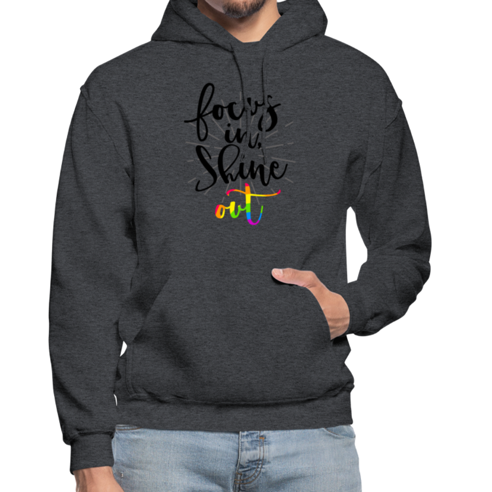 Focus in Shine Out B Gildan Heavy Blend Adult Hoodie - charcoal grey
