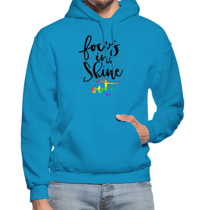 Focus in Shine Out B Gildan Heavy Blend Adult Hoodie - turquoise