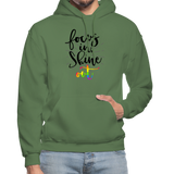 Focus in Shine Out B Gildan Heavy Blend Adult Hoodie - military green