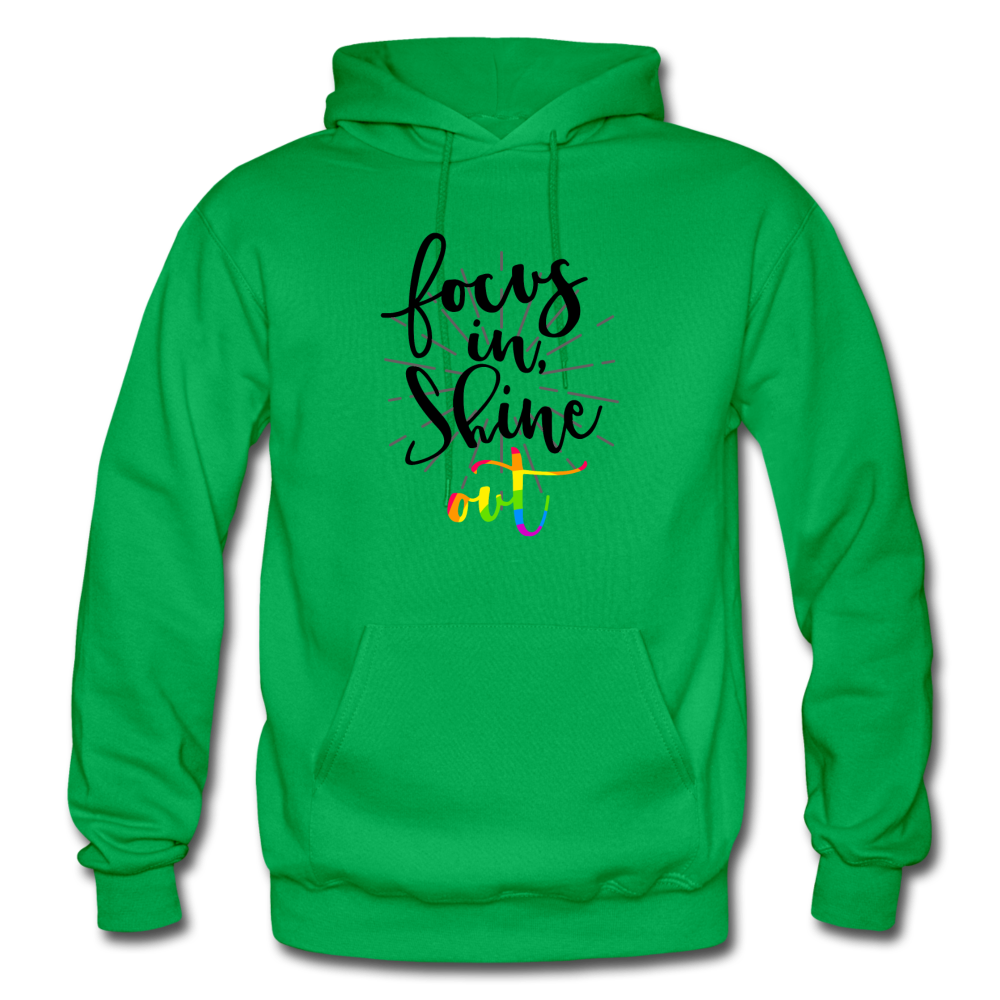 Focus in Shine Out B Gildan Heavy Blend Adult Hoodie - kelly green