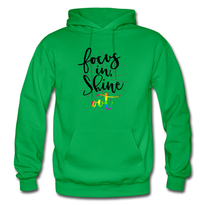 Focus in Shine Out B Gildan Heavy Blend Adult Hoodie - kelly green