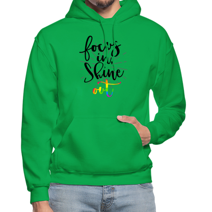 Focus in Shine Out B Gildan Heavy Blend Adult Hoodie - kelly green