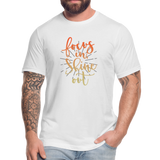 Focus in Shine Out O Unisex Jersey T-Shirt by Bella + Canvas - white