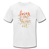 Focus in Shine Out O Unisex Jersey T-Shirt by Bella + Canvas - white
