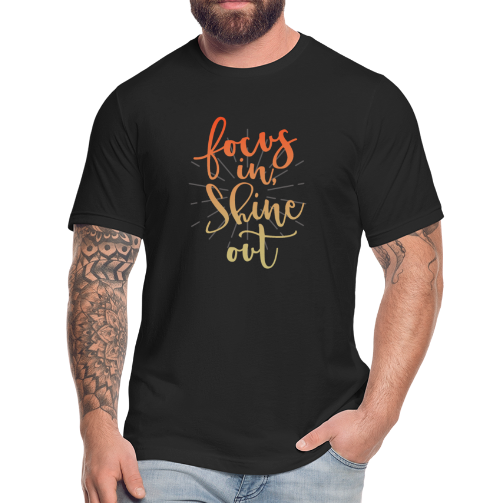 Focus in Shine Out O Unisex Jersey T-Shirt by Bella + Canvas - black