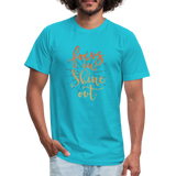 Focus in Shine Out O Unisex Jersey T-Shirt by Bella + Canvas - turquoise