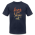 Focus in Shine Out O Unisex Jersey T-Shirt by Bella + Canvas - navy