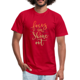 Focus in Shine Out O Unisex Jersey T-Shirt by Bella + Canvas - red