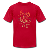Focus in Shine Out O Unisex Jersey T-Shirt by Bella + Canvas - red