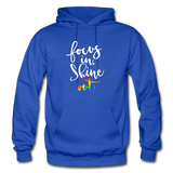 Focus in Shine Out W Gildan Heavy Blend Adult Hoodie - royal blue