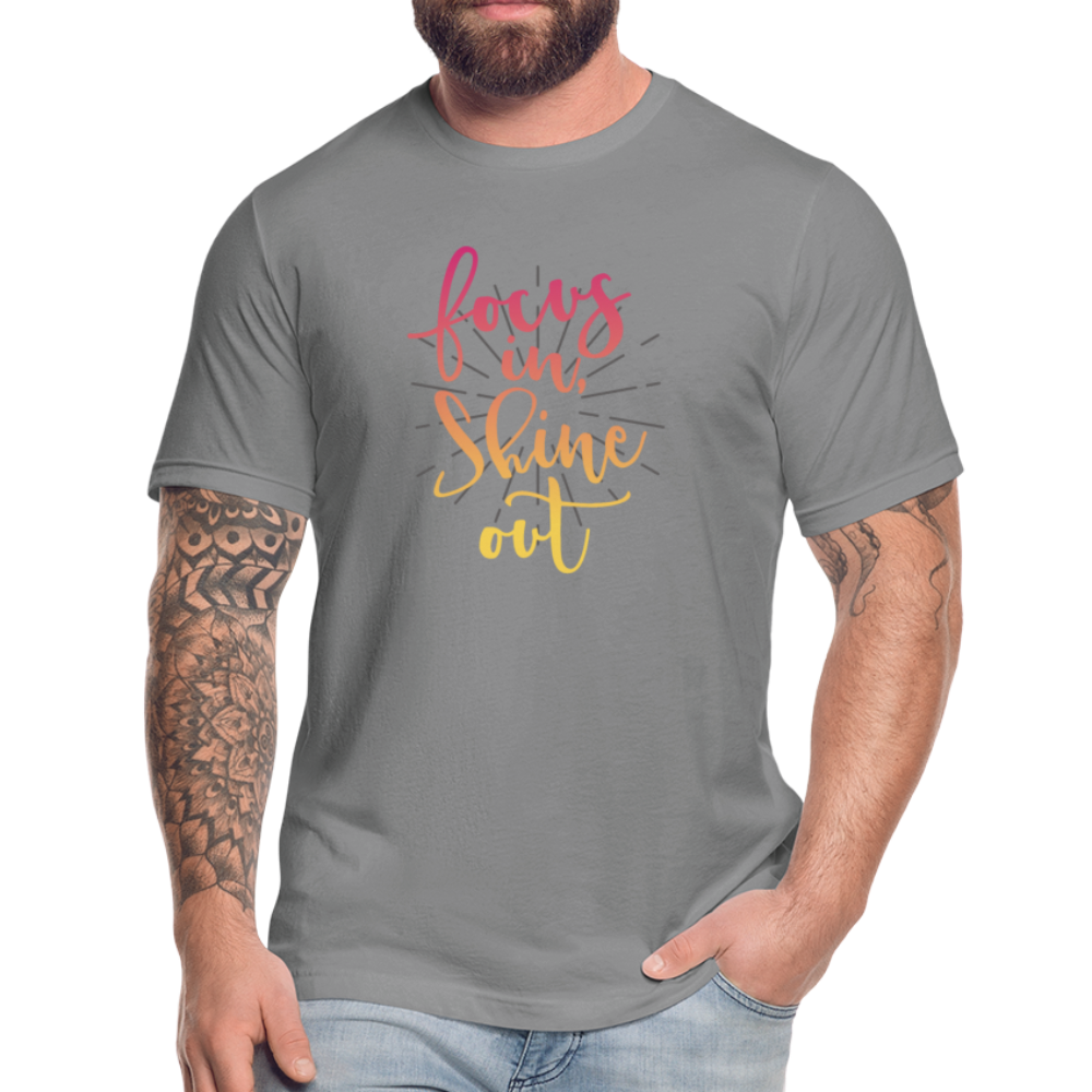 Focus in Shine Out P Unisex Jersey T-Shirt by Bella + Canvas - slate