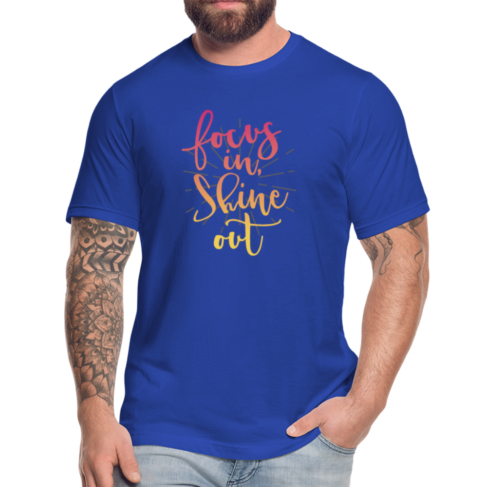 Focus in Shine Out P Unisex Jersey T-Shirt by Bella + Canvas - royal blue