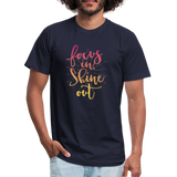 Focus in Shine Out P Unisex Jersey T-Shirt by Bella + Canvas - navy