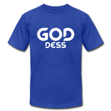 Goddess W Unisex Jersey T-Shirt by Bella + Canvas - royal blue