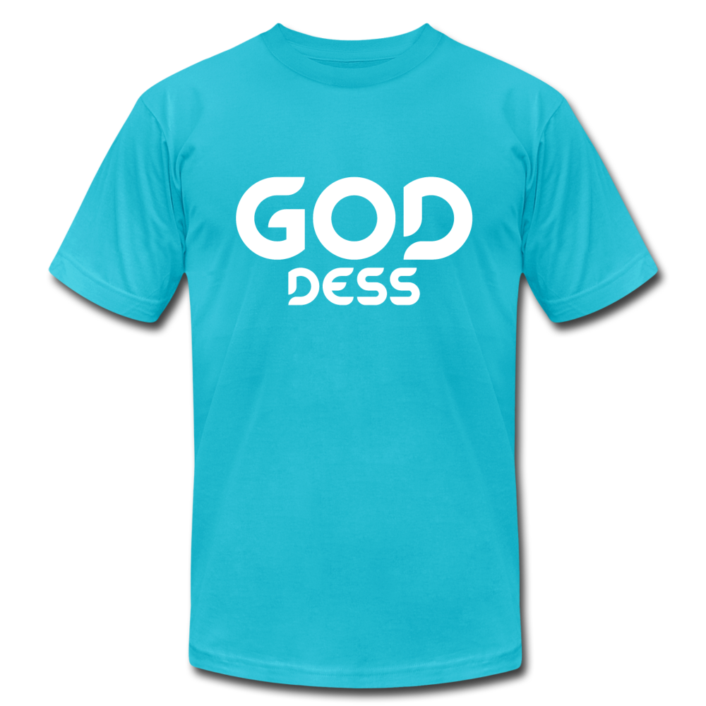 Goddess W Unisex Jersey T-Shirt by Bella + Canvas - turquoise