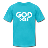 Goddess W Unisex Jersey T-Shirt by Bella + Canvas - turquoise