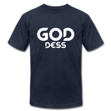 Goddess W Unisex Jersey T-Shirt by Bella + Canvas - navy
