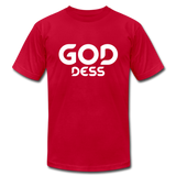 Goddess W Unisex Jersey T-Shirt by Bella + Canvas - red