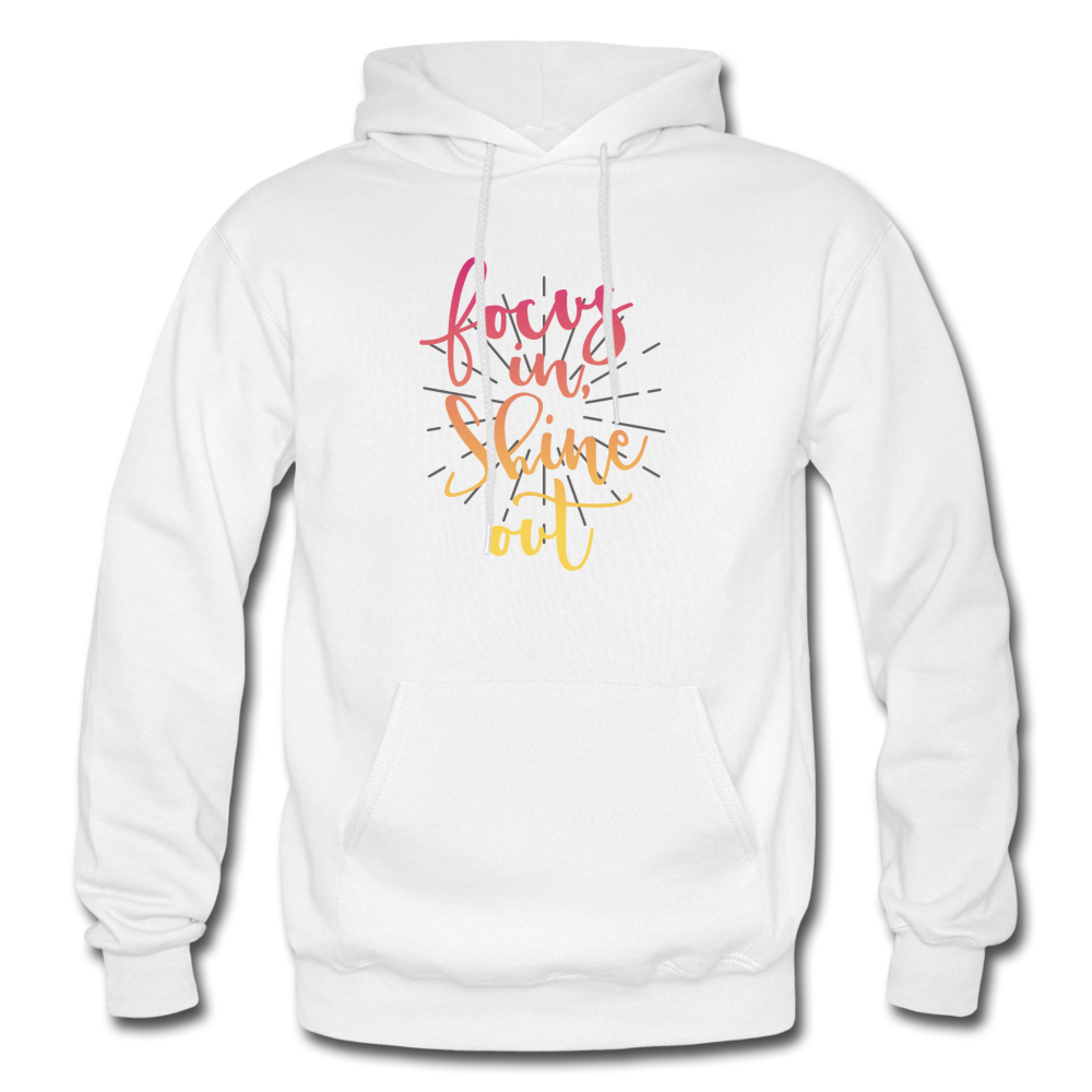 Focus in Shine Out P Gildan Heavy Blend Adult Hoodie - white