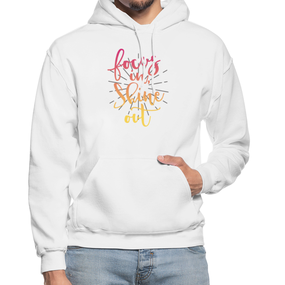 Focus in Shine Out P Gildan Heavy Blend Adult Hoodie - white