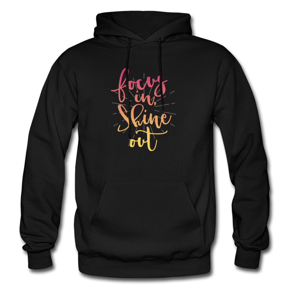 Focus in Shine Out P Gildan Heavy Blend Adult Hoodie - black