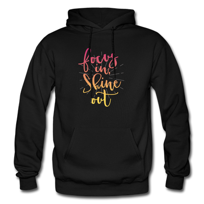 Focus in Shine Out P Gildan Heavy Blend Adult Hoodie - black