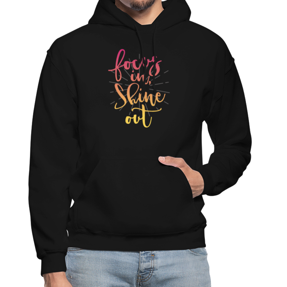 Focus in Shine Out P Gildan Heavy Blend Adult Hoodie - black