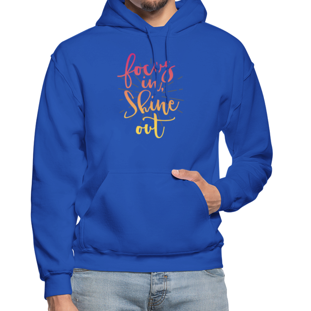Focus in Shine Out P Gildan Heavy Blend Adult Hoodie - royal blue