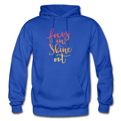 Focus in Shine Out P Gildan Heavy Blend Adult Hoodie - royal blue