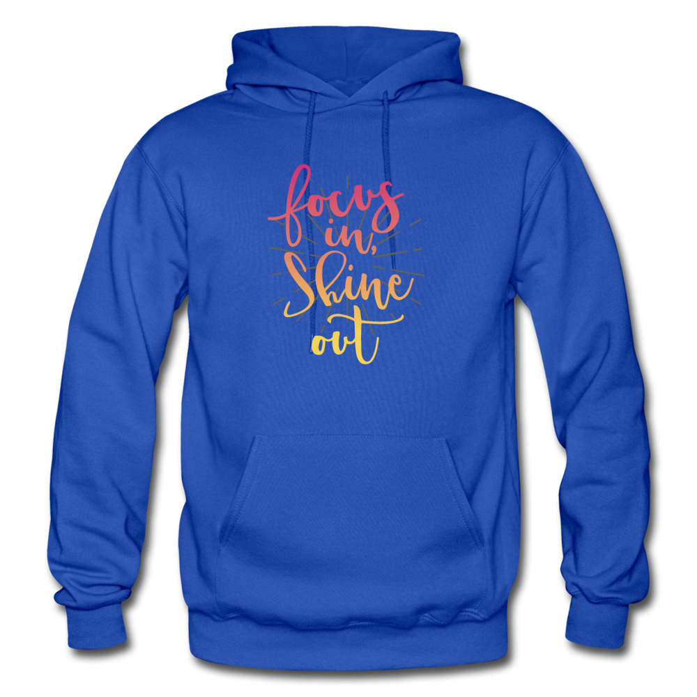 Focus in Shine Out P Gildan Heavy Blend Adult Hoodie - royal blue