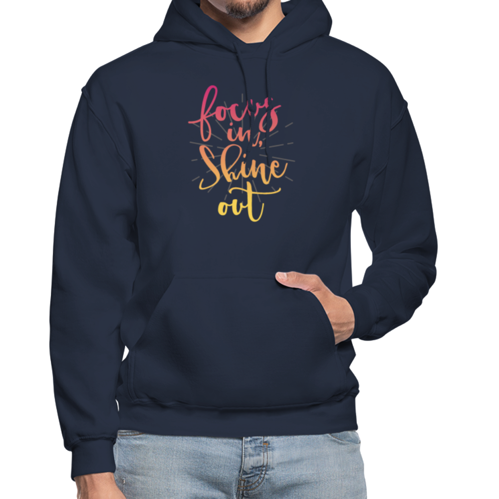 Focus in Shine Out P Gildan Heavy Blend Adult Hoodie - navy