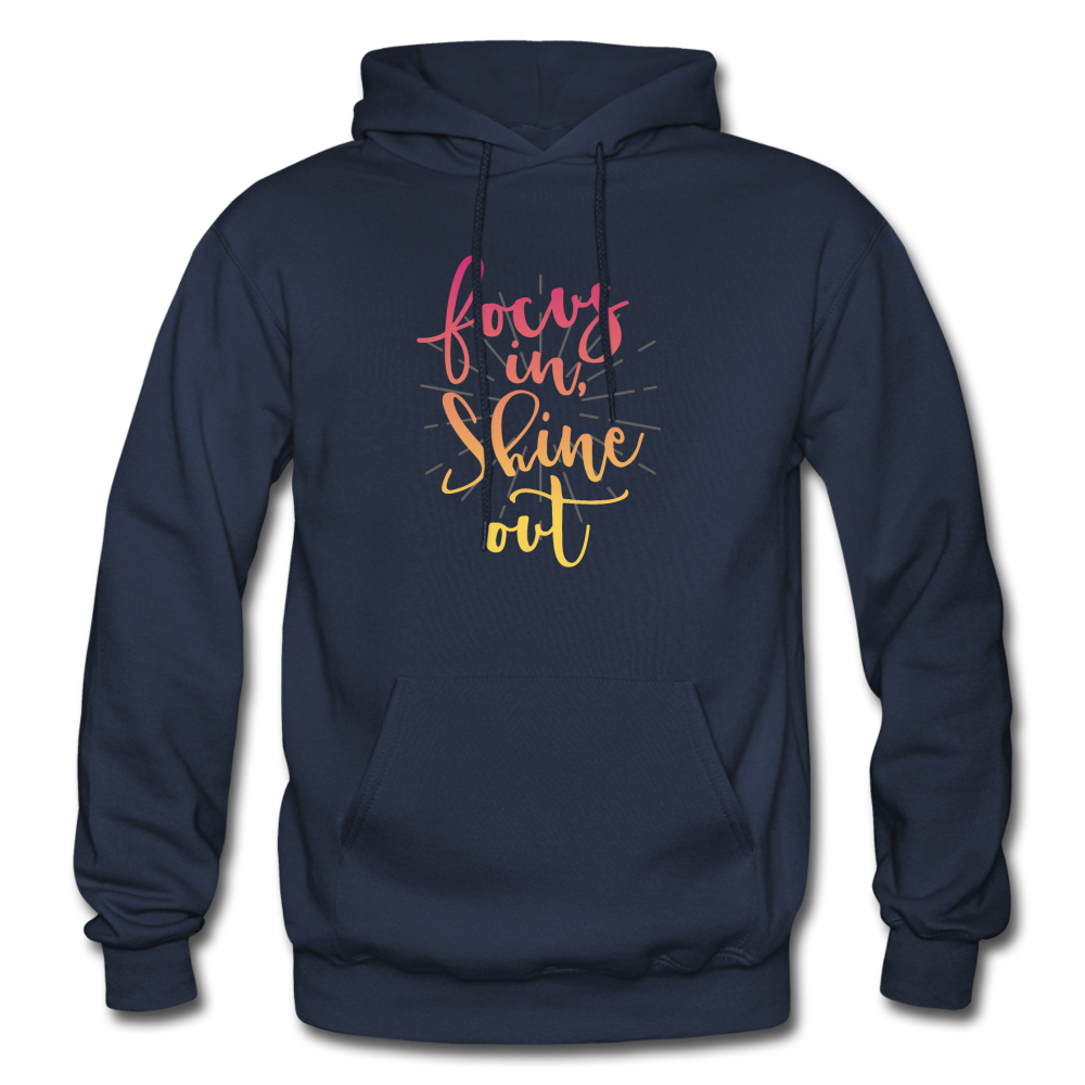 Focus in Shine Out P Gildan Heavy Blend Adult Hoodie - navy