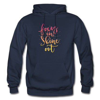 Focus in Shine Out P Gildan Heavy Blend Adult Hoodie - navy