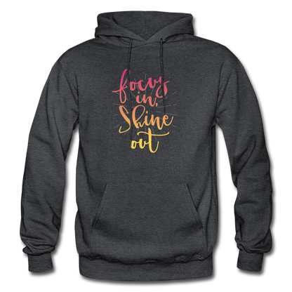 Focus in Shine Out P Gildan Heavy Blend Adult Hoodie - charcoal grey