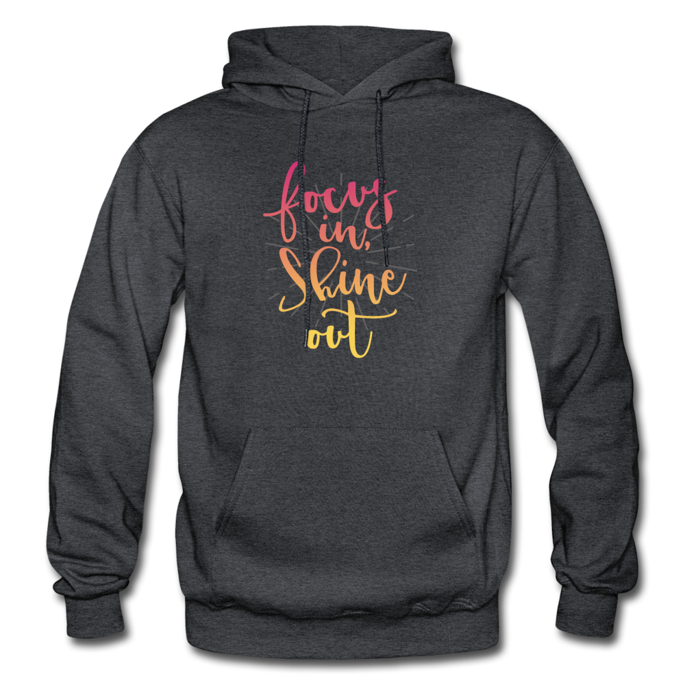 Focus in Shine Out P Gildan Heavy Blend Adult Hoodie - charcoal grey