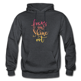Focus in Shine Out P Gildan Heavy Blend Adult Hoodie - charcoal grey