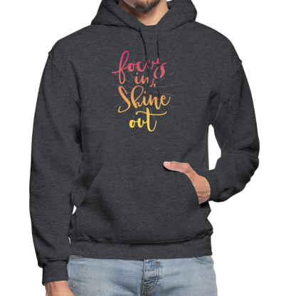 Focus in Shine Out P Gildan Heavy Blend Adult Hoodie - charcoal grey