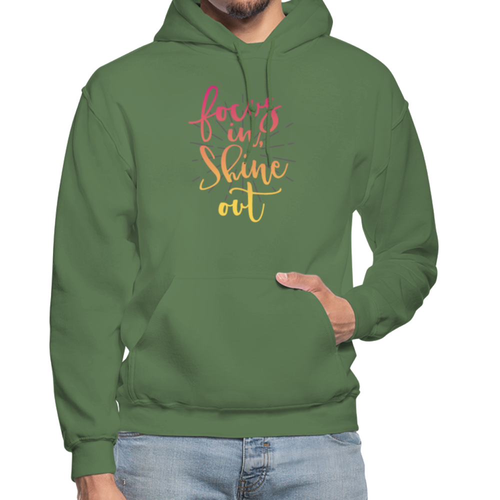 Focus in Shine Out P Gildan Heavy Blend Adult Hoodie - military green
