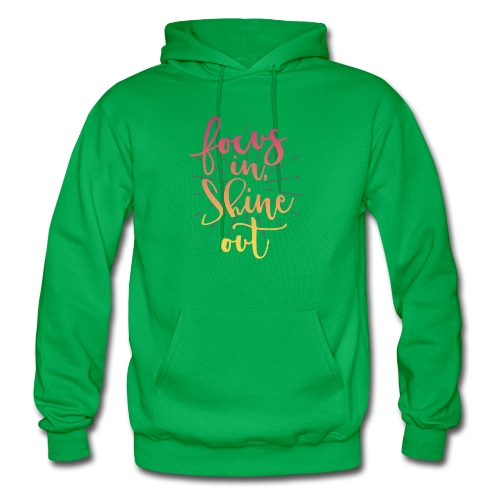 Focus in Shine Out P Gildan Heavy Blend Adult Hoodie - kelly green