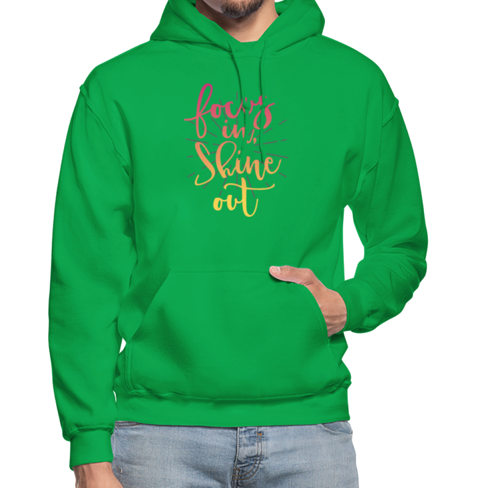 Focus in Shine Out P Gildan Heavy Blend Adult Hoodie - kelly green