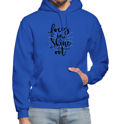 Focus in Shine Out BB Gildan Heavy Blend Adult Hoodie - royal blue