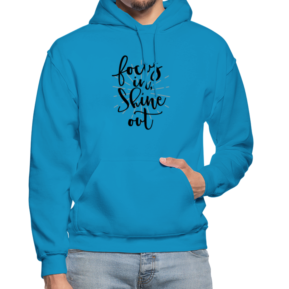 Focus in Shine Out BB Gildan Heavy Blend Adult Hoodie - turquoise