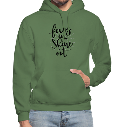 Focus in Shine Out BB Gildan Heavy Blend Adult Hoodie - military green