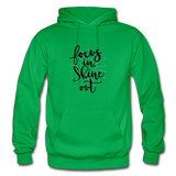 Focus in Shine Out BB Gildan Heavy Blend Adult Hoodie - kelly green