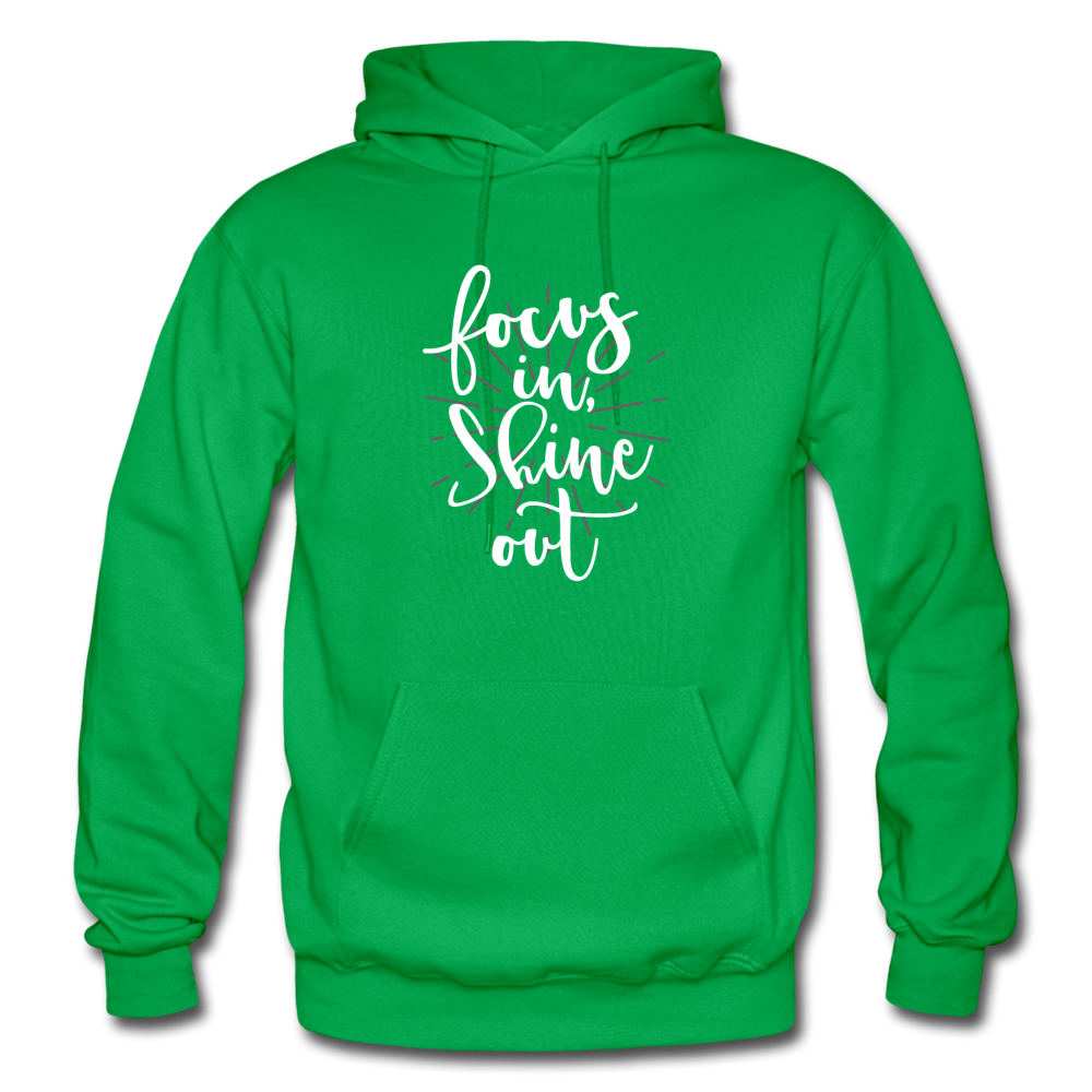 Focus in Shine Out WW Gildan Heavy Blend Adult Hoodie - kelly green