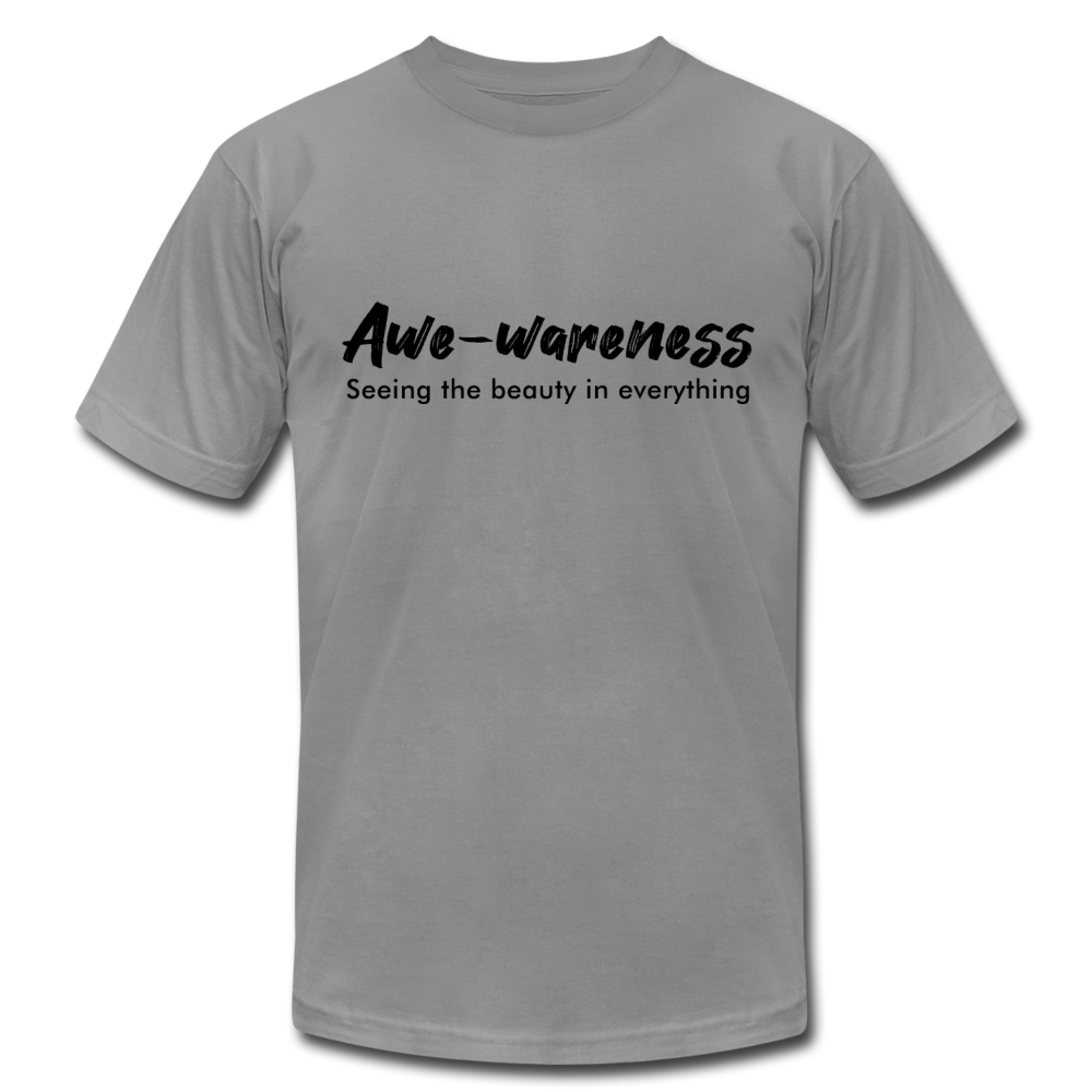 Awe-Wareness B Unisex Jersey T-Shirt by Bella + Canvas - slate