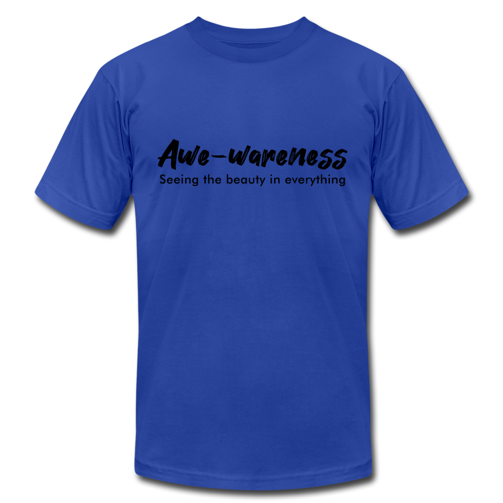 Awe-Wareness B Unisex Jersey T-Shirt by Bella + Canvas - royal blue