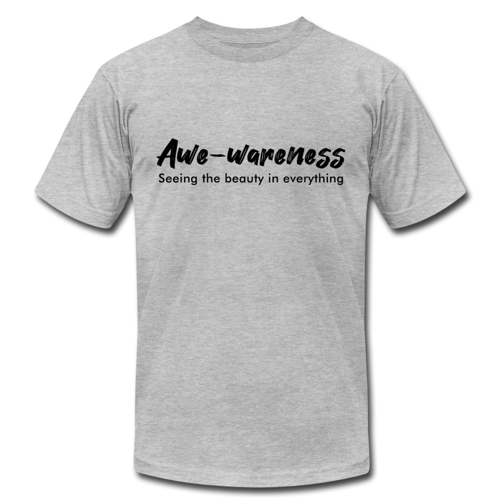 Awe-Wareness B Unisex Jersey T-Shirt by Bella + Canvas - heather gray