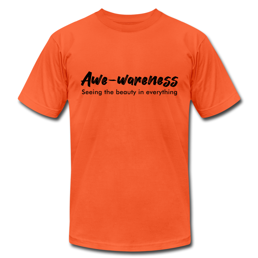 Awe-Wareness B Unisex Jersey T-Shirt by Bella + Canvas - orange