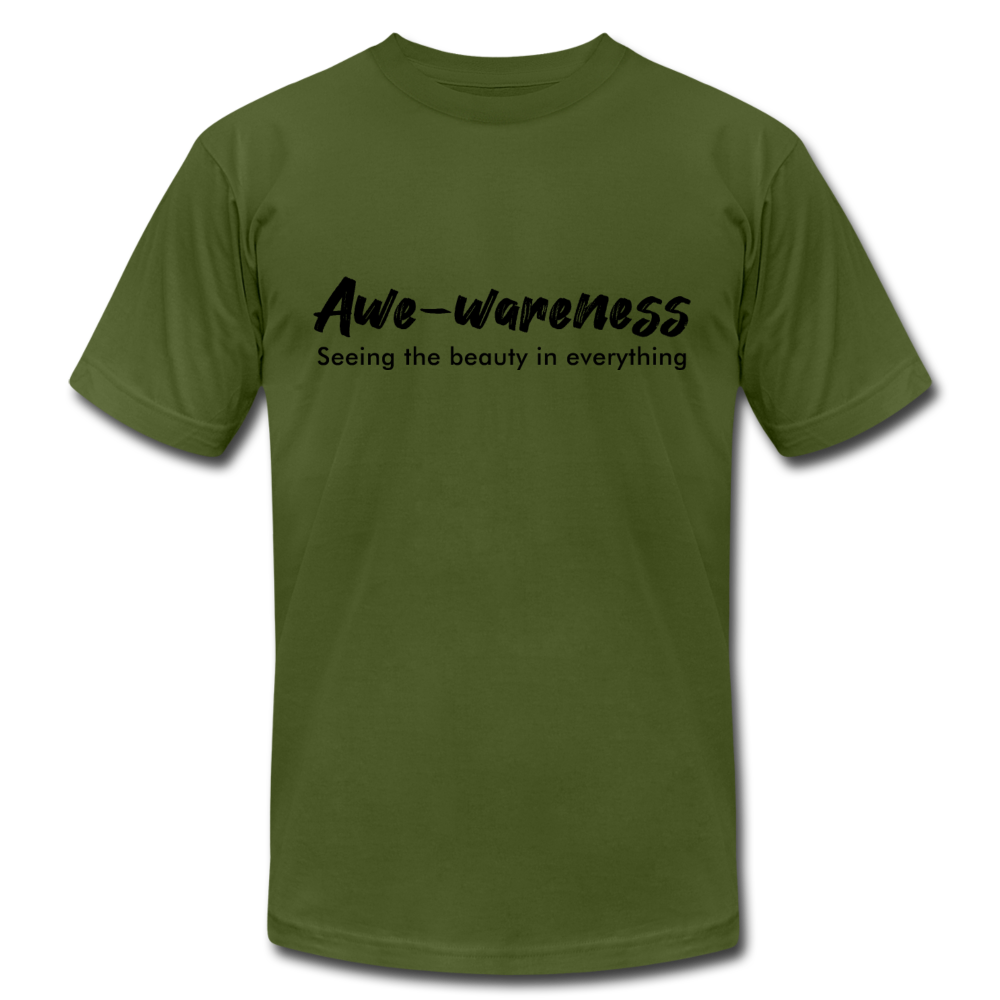 Awe-Wareness B Unisex Jersey T-Shirt by Bella + Canvas - olive
